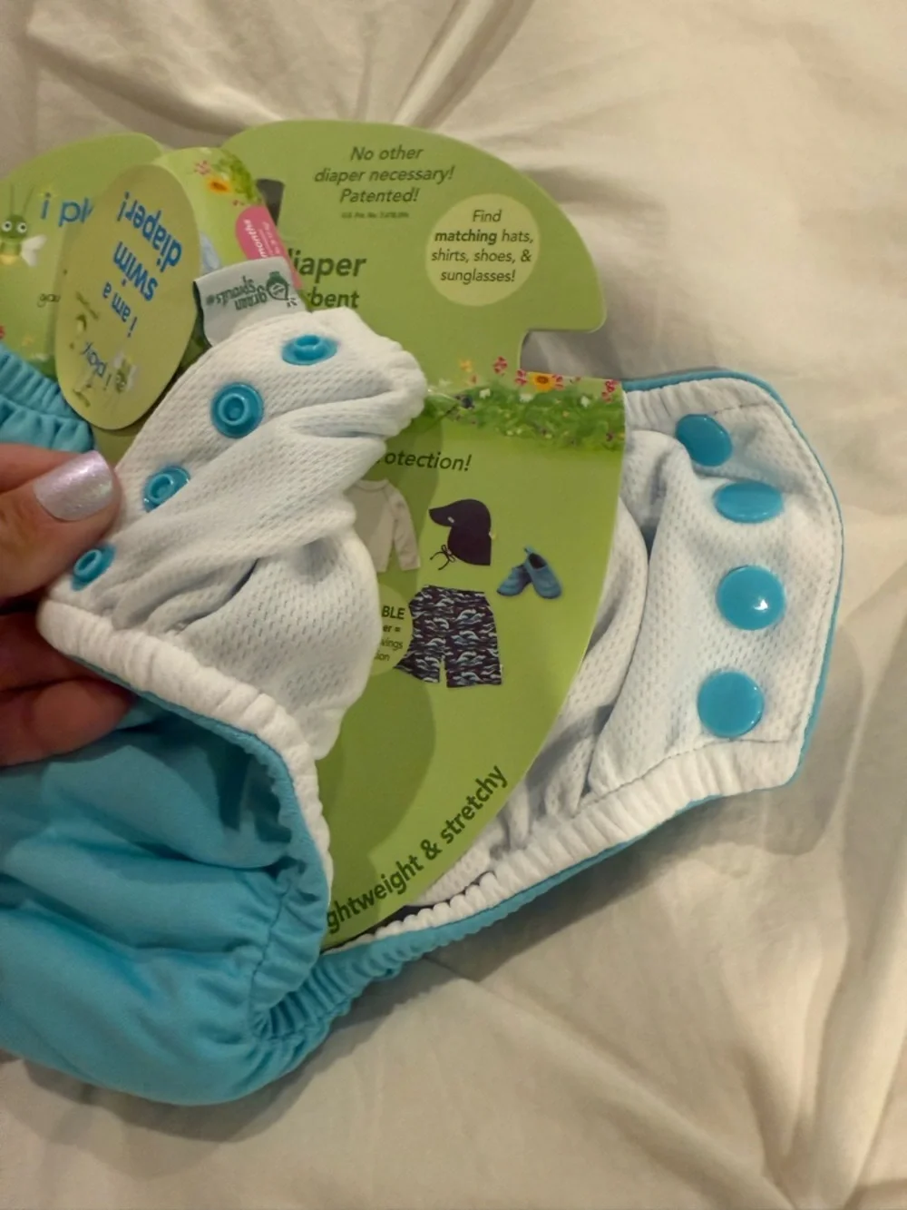 i play. Aqua Blue Reusable Swim Diaper Cover